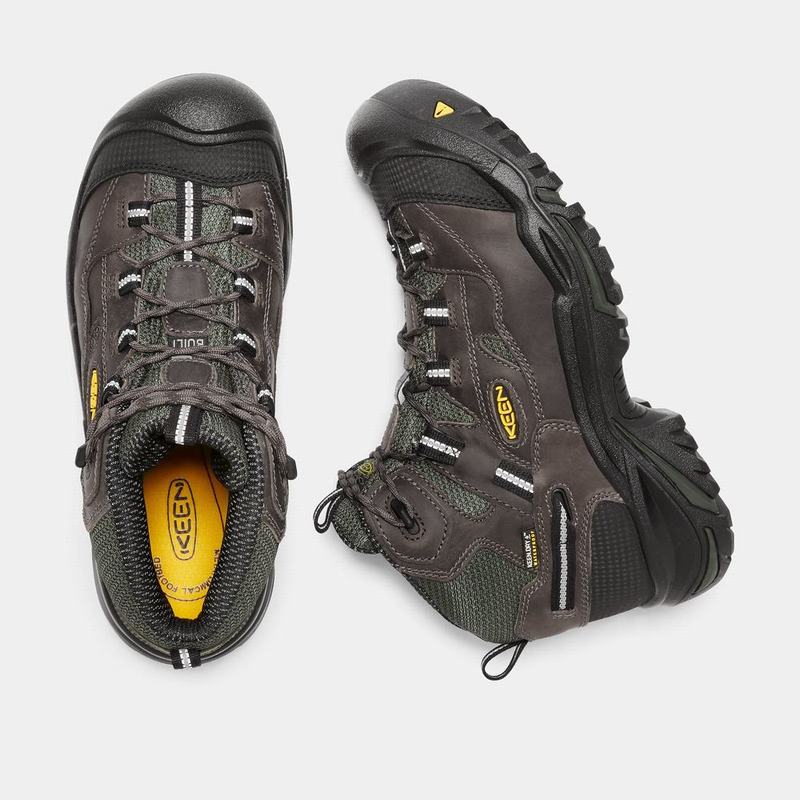 Keen Braddock Waterproof Mid Steel Toe - Erkek Iş Botu - Kahve/Zeytin Yeşili - Türkiye (537061EUI)